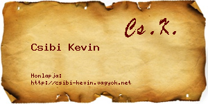 Csibi Kevin névjegykártya